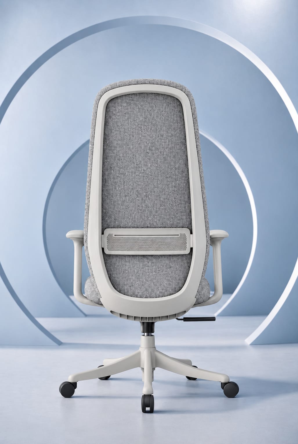 Luxor Performance Mesh Chair in White-light Grey — performance mesh chair by HeavenCraft