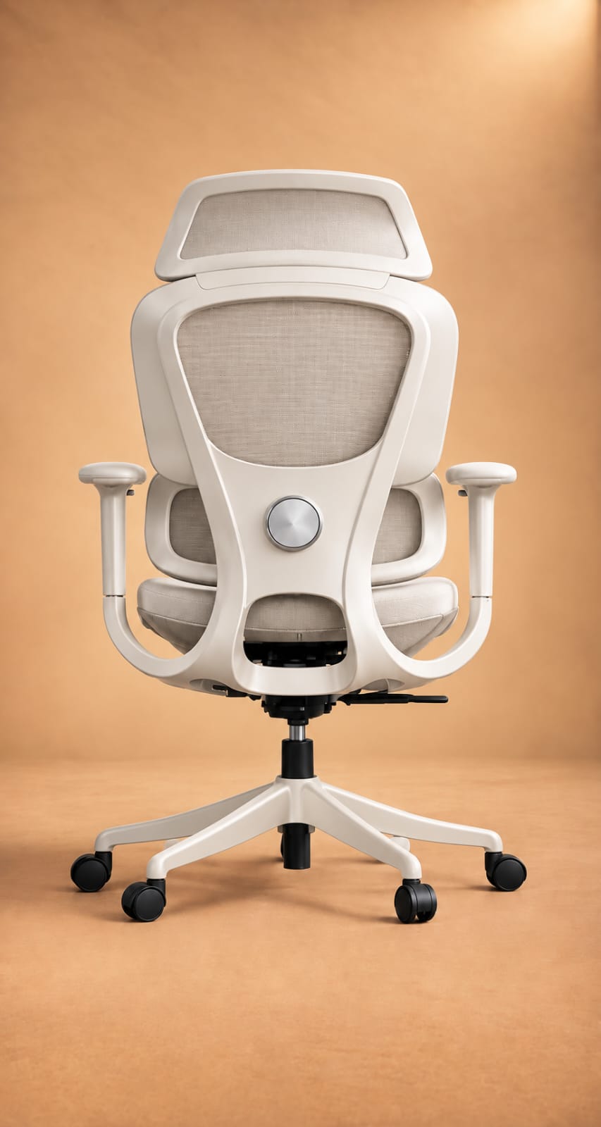 Xyron Mesh Chair in White — mesh chair by HeavenCraft