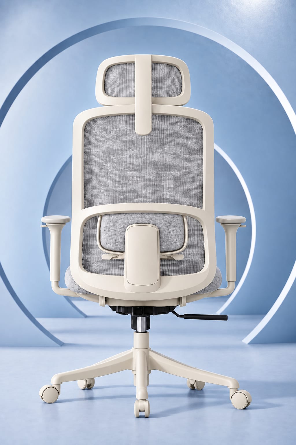 Casca Performance Mesh Chair in White-light Grey — performance mesh chair by HeavenCraft