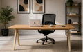 Imperium Executive Table in Beige+Wooden Teak — executive table by HeavenCraft