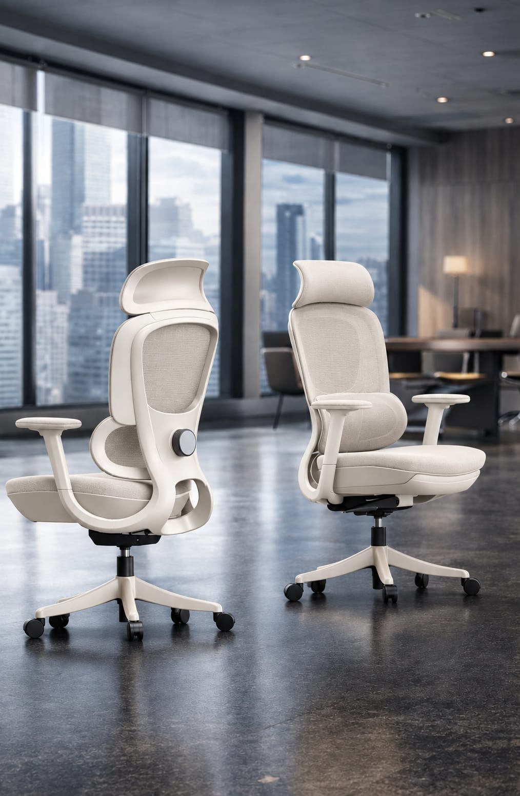 Xyron Mesh Chair in White, view 2