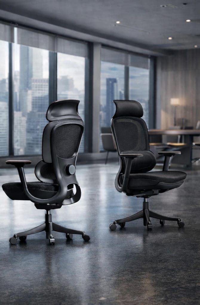 Xyron Mesh Chair in Black, view 2