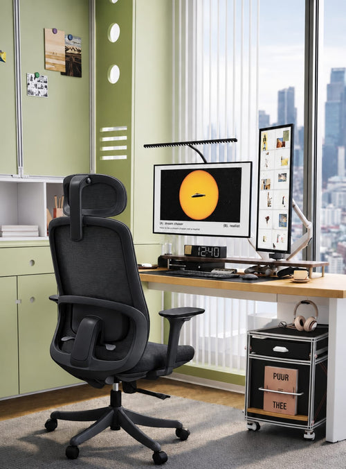 Casca Performance Mesh Chair in Black-Dark Grey, view 2