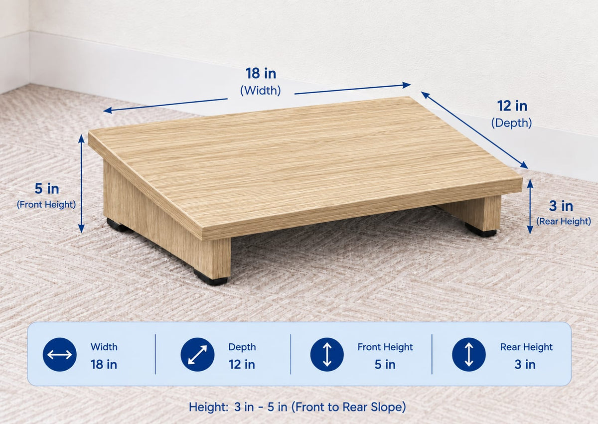 Wooden Footrest in Wooden Teak, view 3