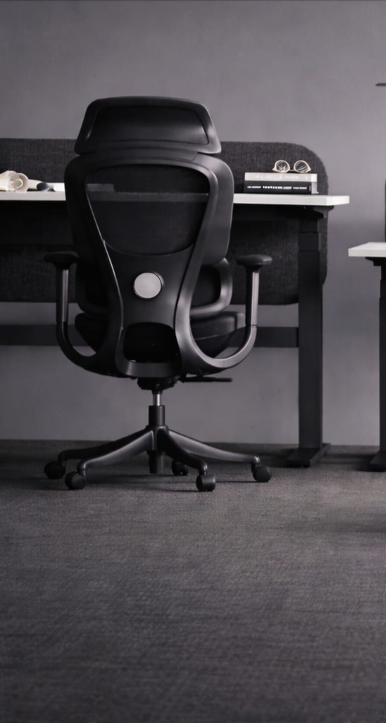 Xyron Mesh Chair in Black, view 3