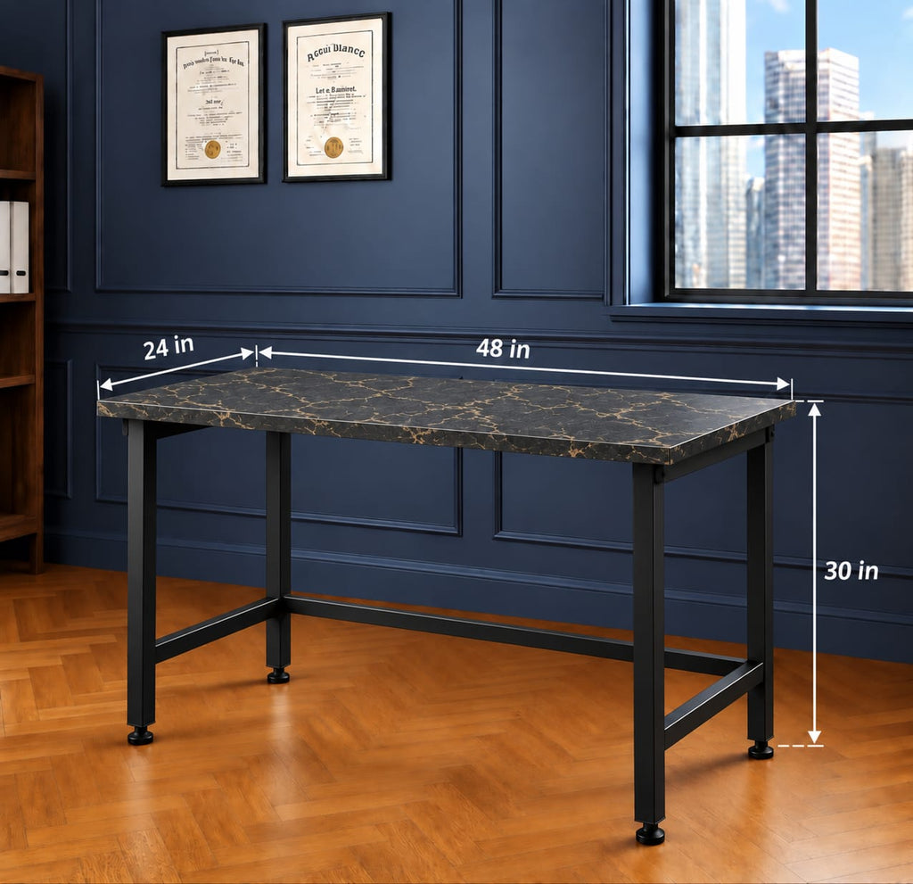 Exquisite Folding Table in Black Marble, view 3