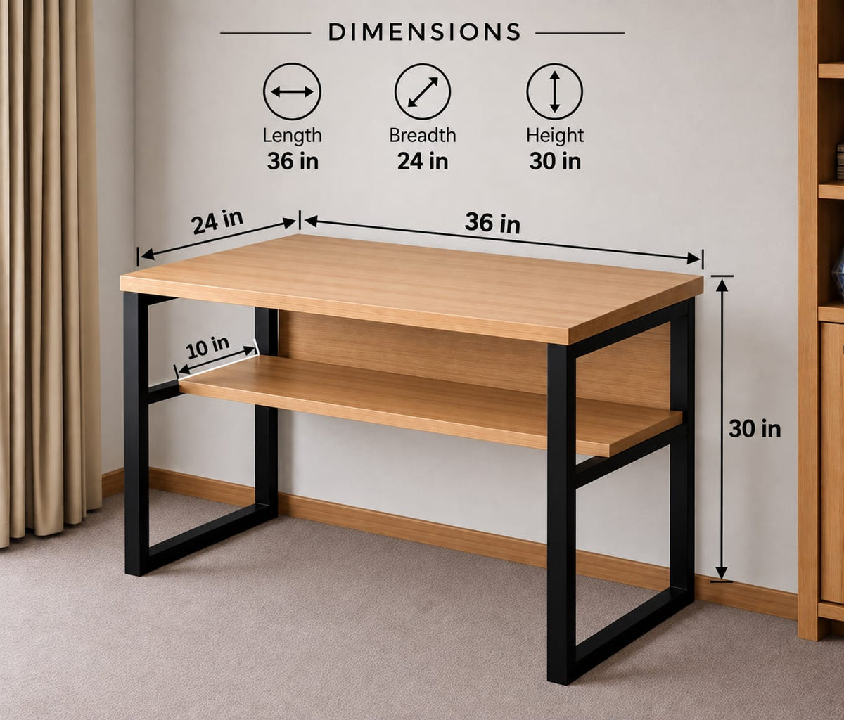 Zenith Study Table, view 3