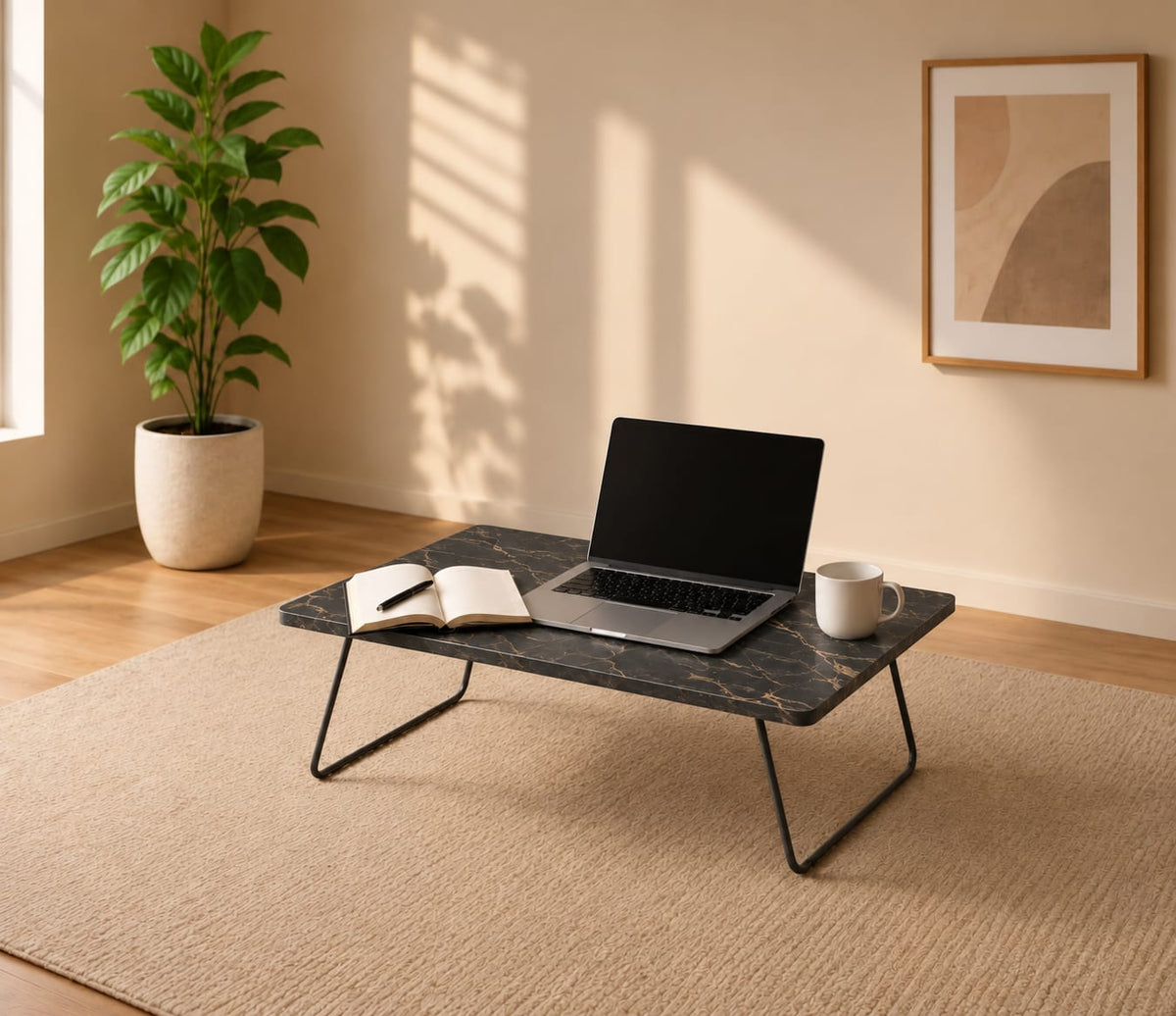 Flex Apex Bed Table in Black Marble, view 3