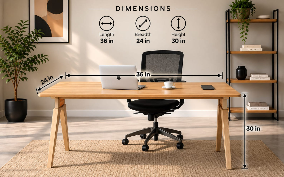 Imperium Executive Table in Beige+Wooden Teak, view 4