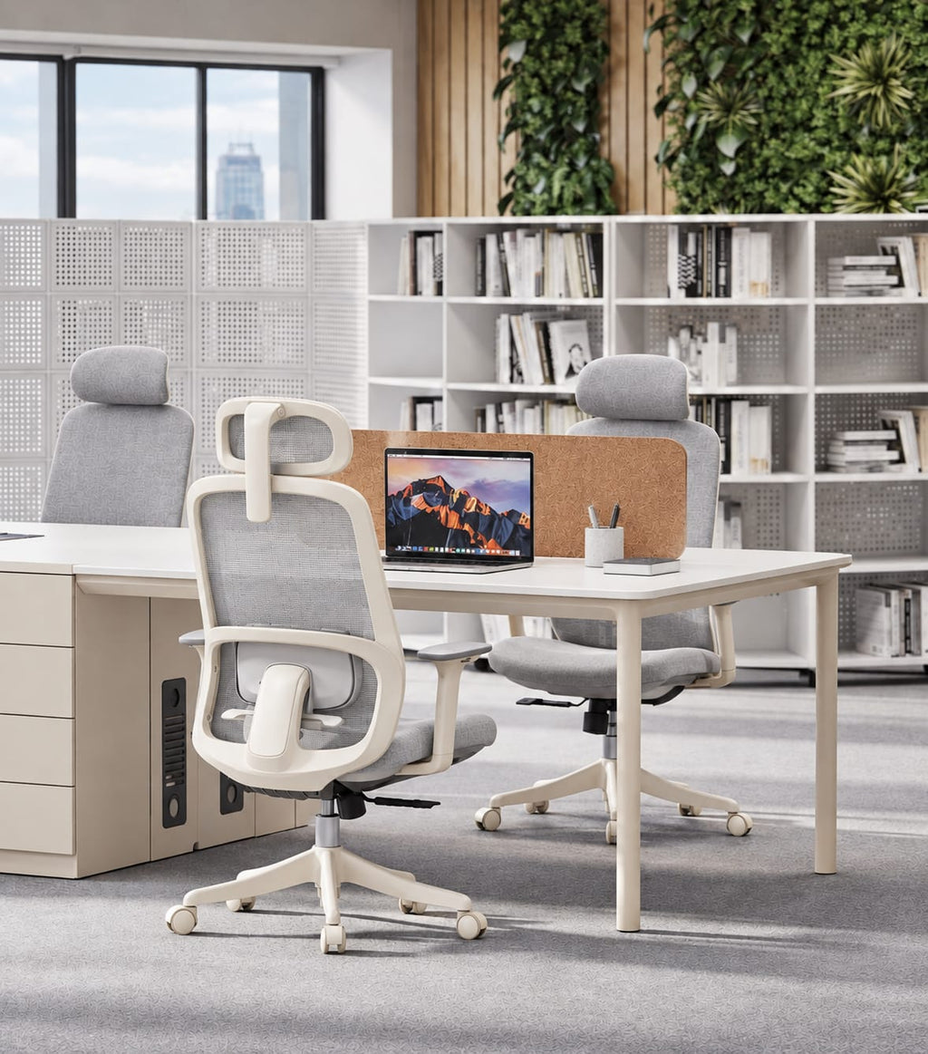 Casca Performance Mesh Chair in White-light Grey, view 4