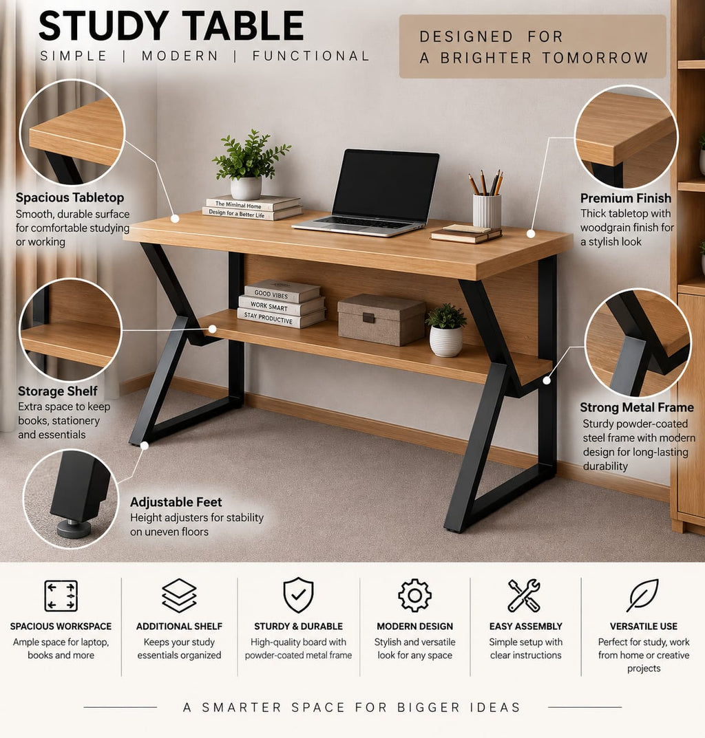 Zenvy Study Table, view 4