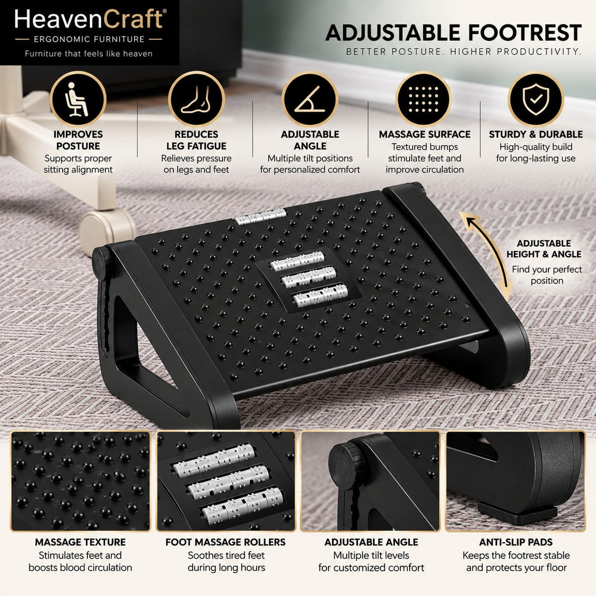Ergonomic Footrest, view 4