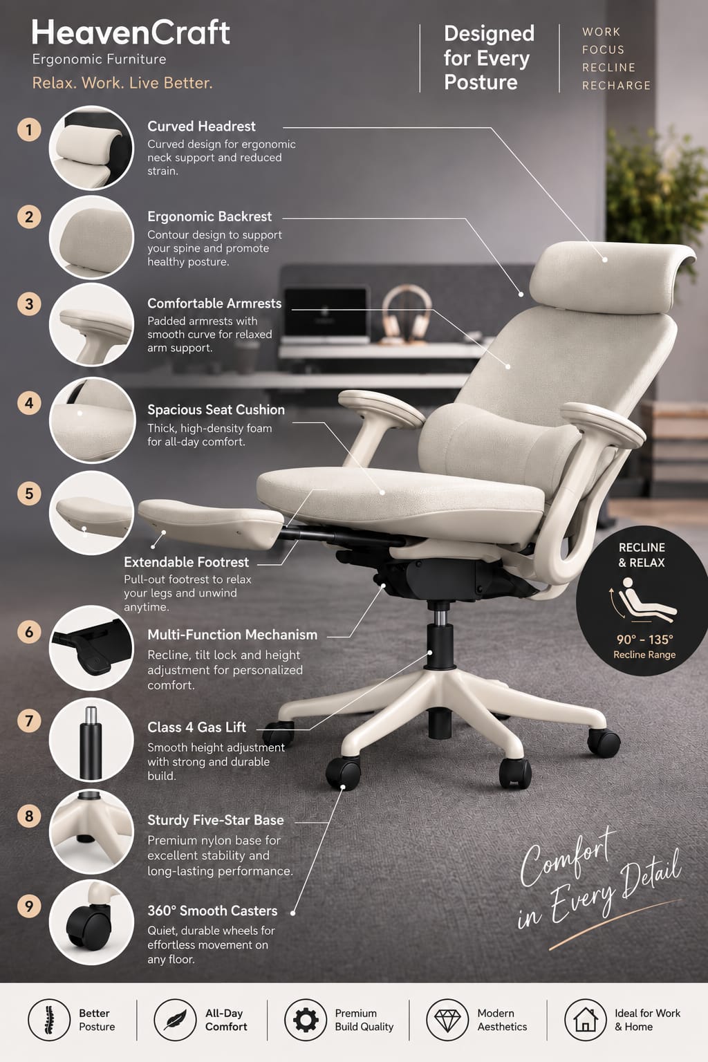 Xyron Mesh Chair in White, view 5