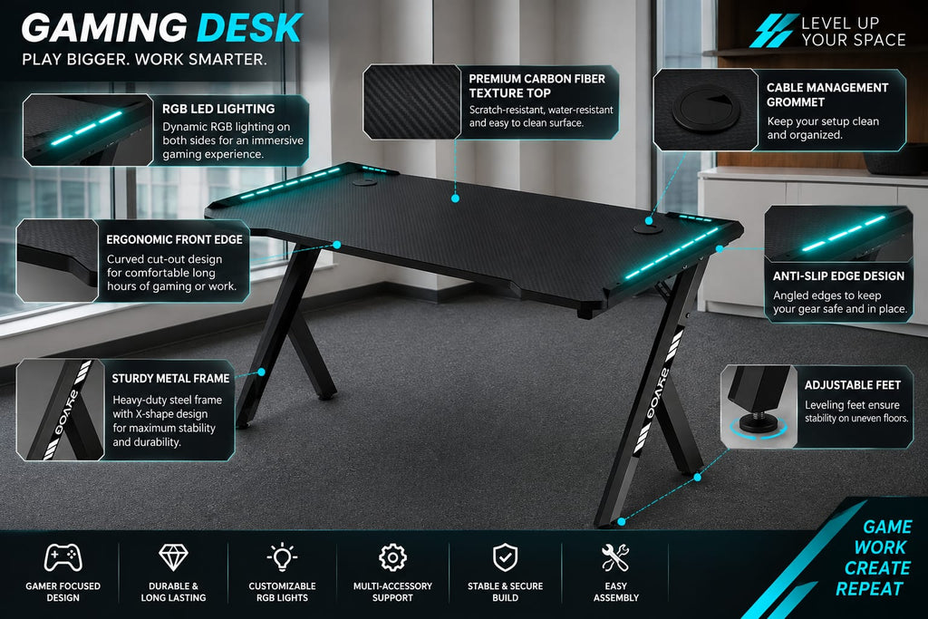 Phantom Gaming Desk, view 6