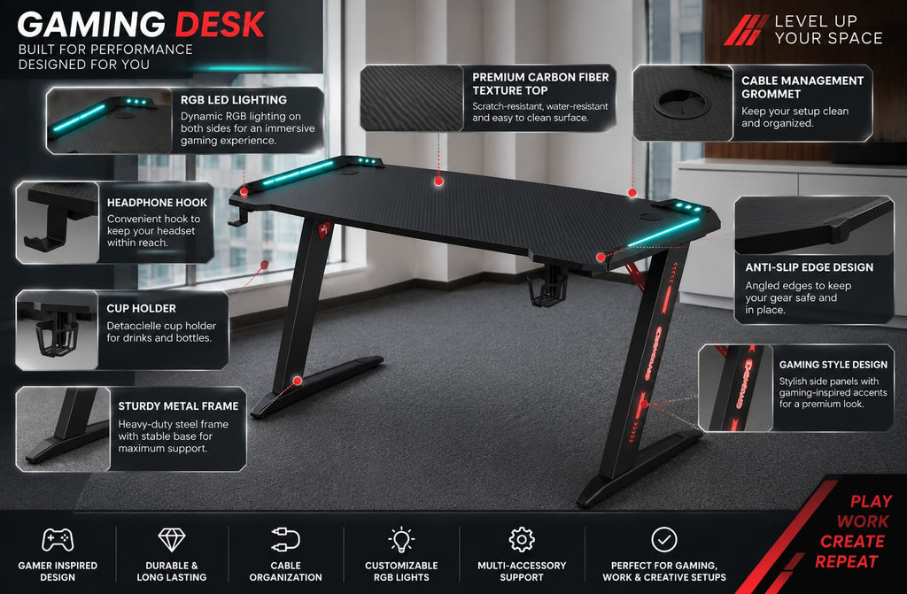 Quantum Gaming Desk, view 6