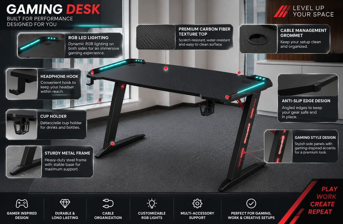 Quantum Gaming Desk, view 6